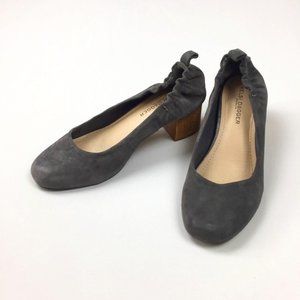 Anthropologie Kelsi Dagger gray suede pumps Sz 6